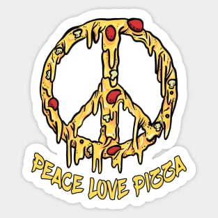 Peace Love Pizza Peace Symbol Sticker